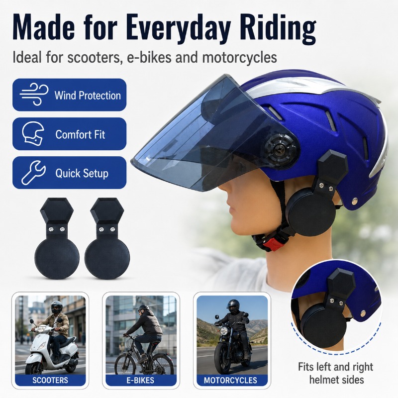 Bicycle Helmet - Cubiertas para los oídos con clip