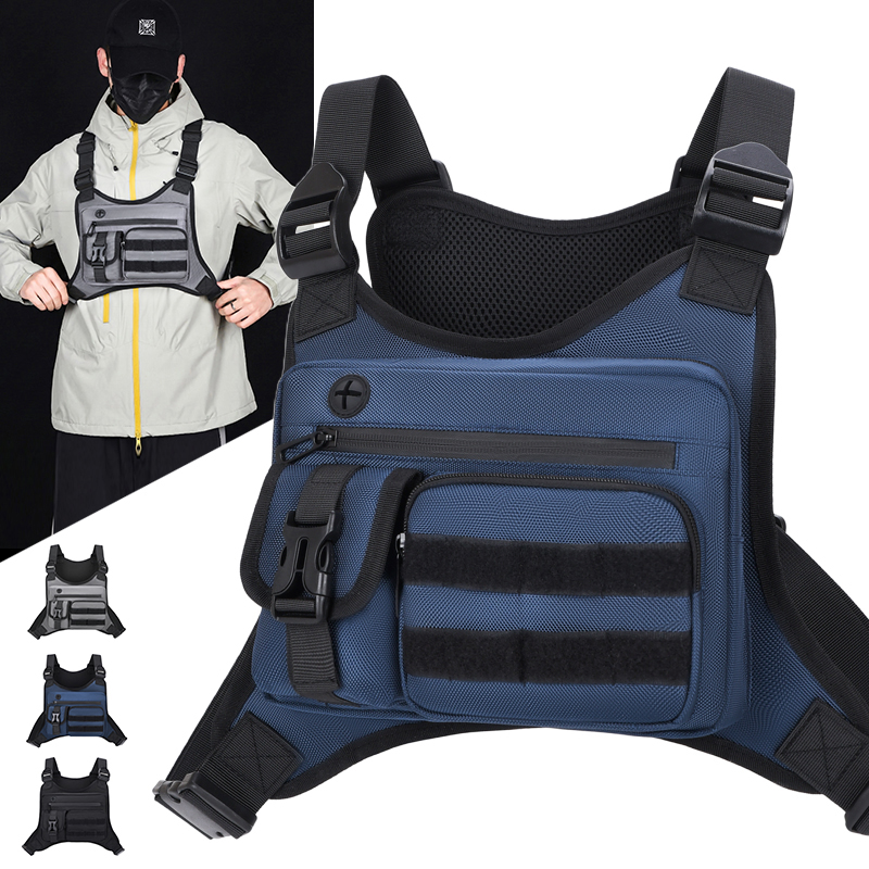 Cycling Gear Men - Bolsa Táctica para Pecho, Impermeable, para