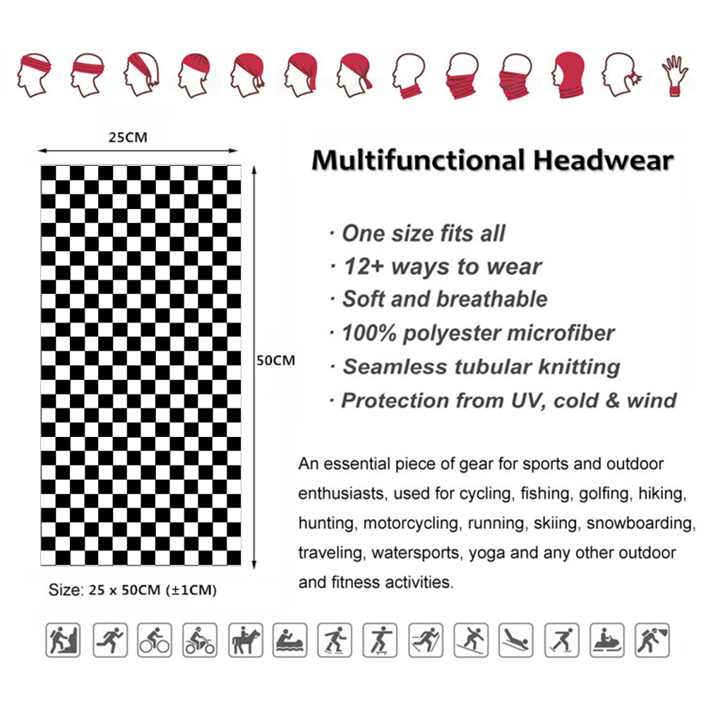 Diadema estampada a cuadros Sk - Cycling Gear Men reseña y precio
